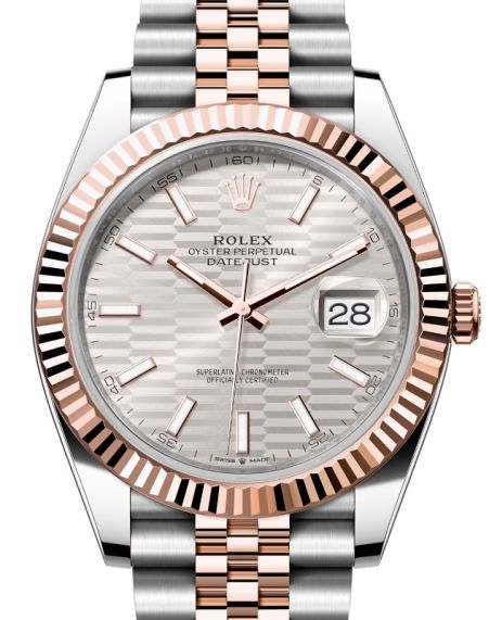 Silver dial watch - Gold bracelet - 41mm