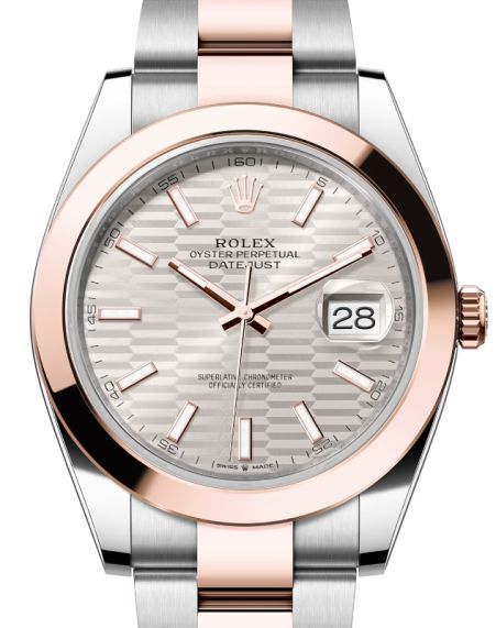 Silver dial watch - Gold bracelet - 41mm
