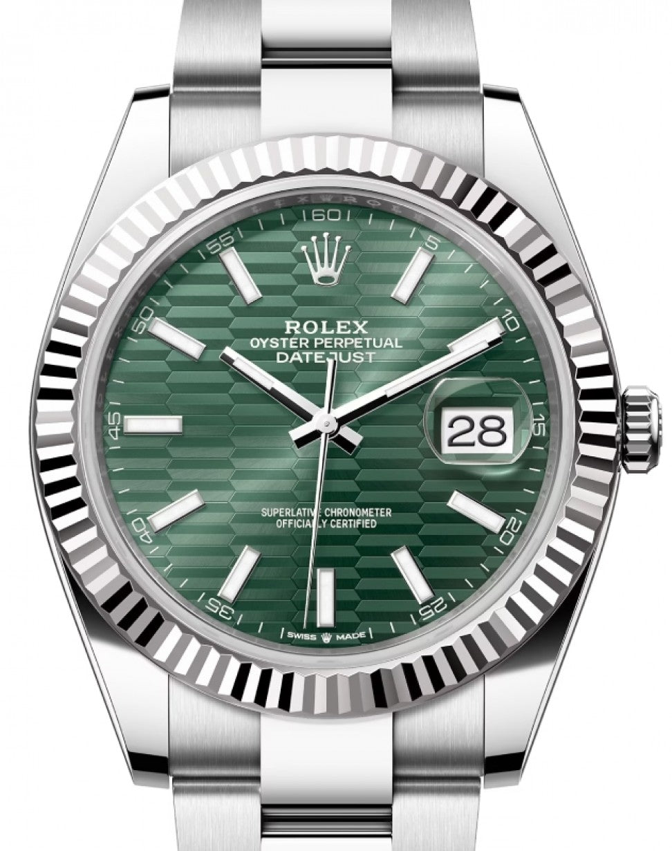 Mint Green Dial Watch -Silver-41MM