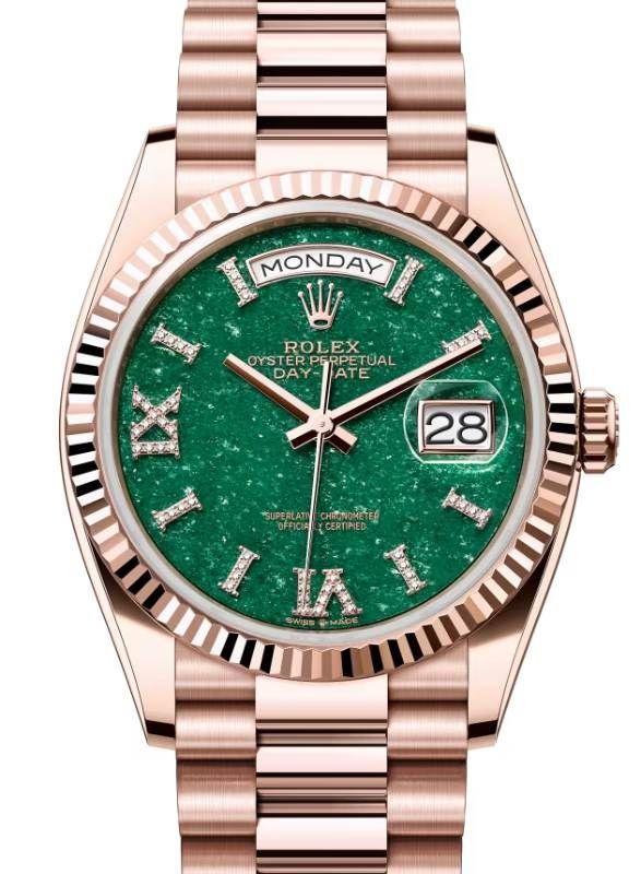 Green dial - Gold strap - 36mm