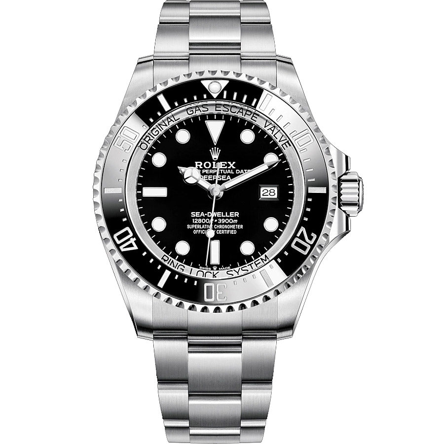 Black dial watch-Silver-44MM