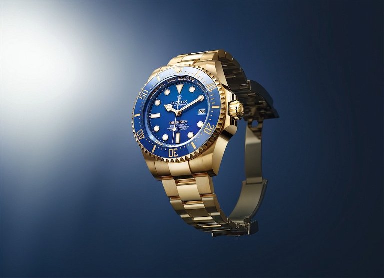 Blue dial watch-gold-44MM