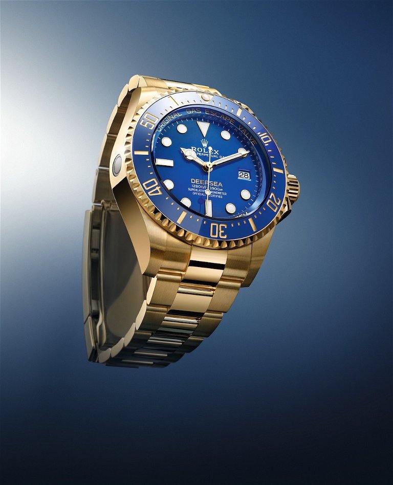 Blue dial watch-gold-44MM