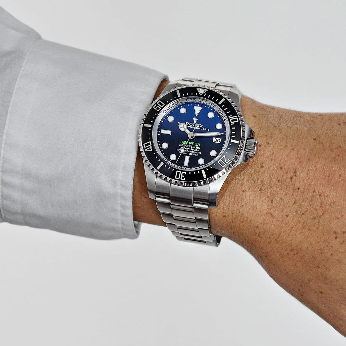Blue Dial Watch-Silver-44MM
