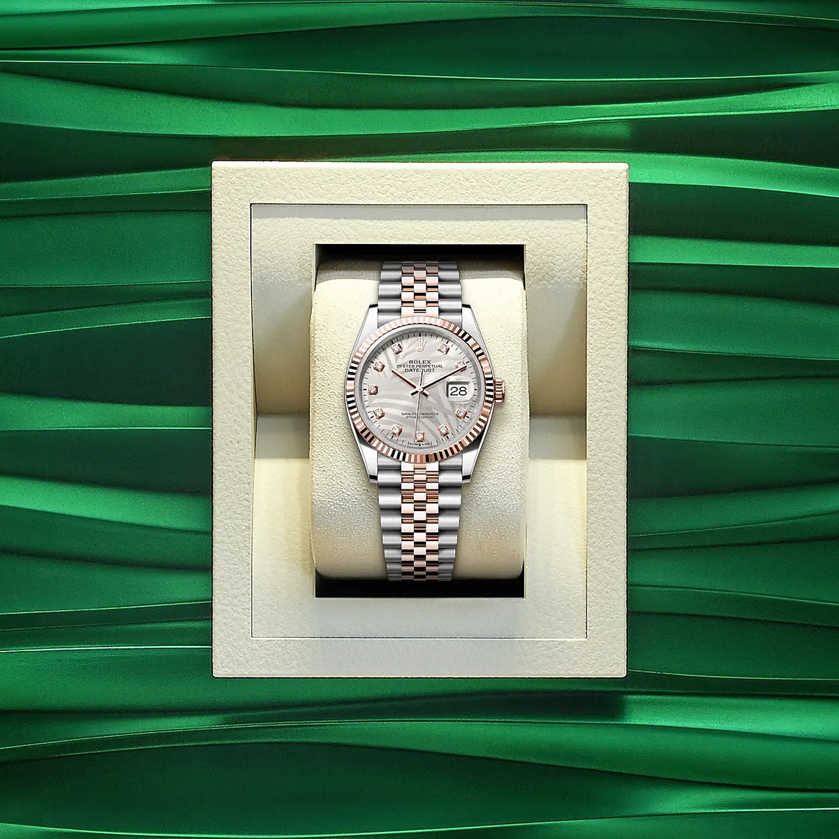 Silver dial watch - gold - 36MM