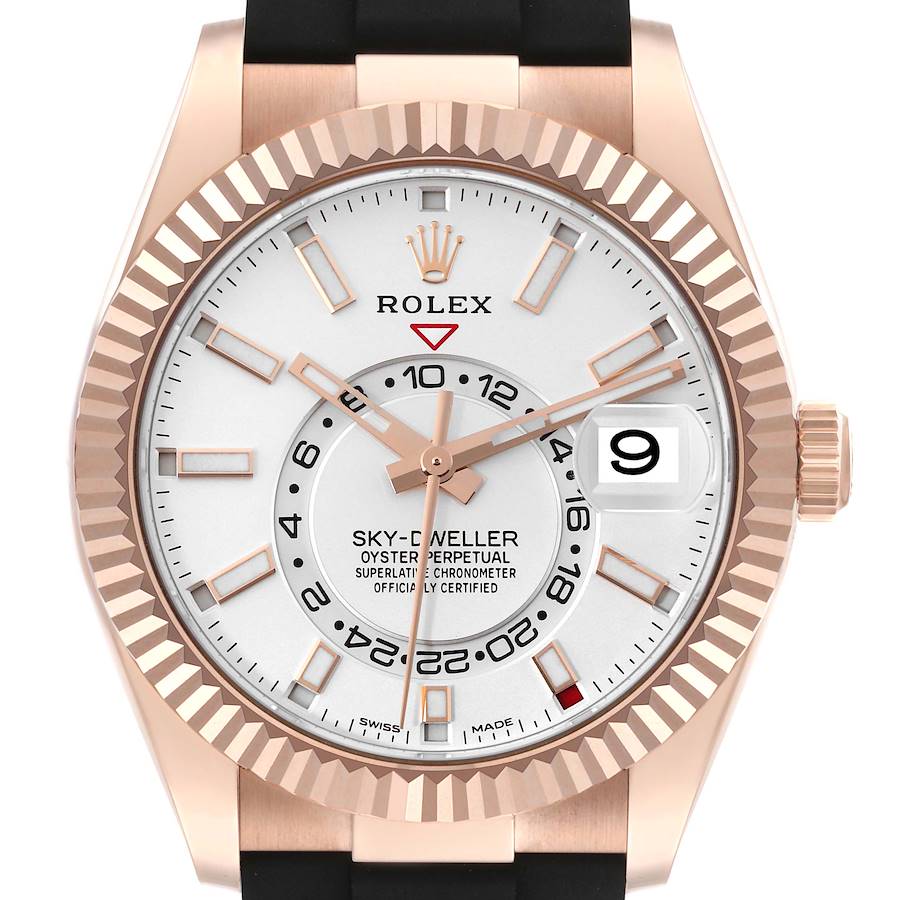 White Dial Watch - Black-42MM