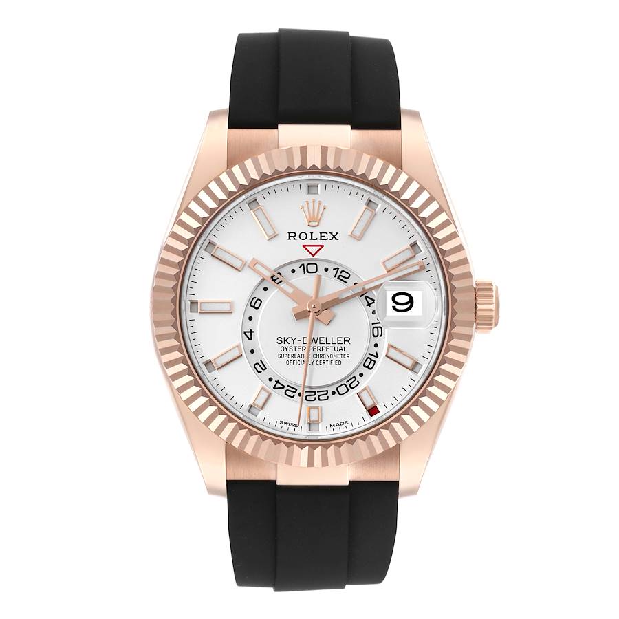 White Dial Watch - Black-42MM