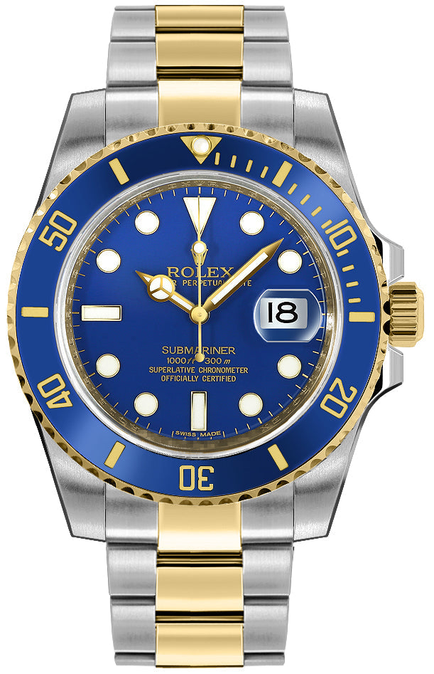 Dark blue dial watch - gold-40MM