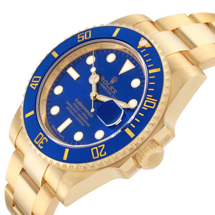 Blue Dial Watch - Gold-40MM