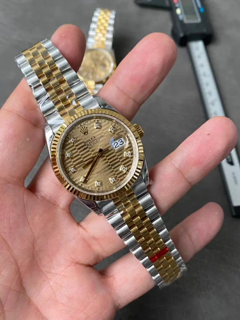 Gold dial watch - gold-36MM