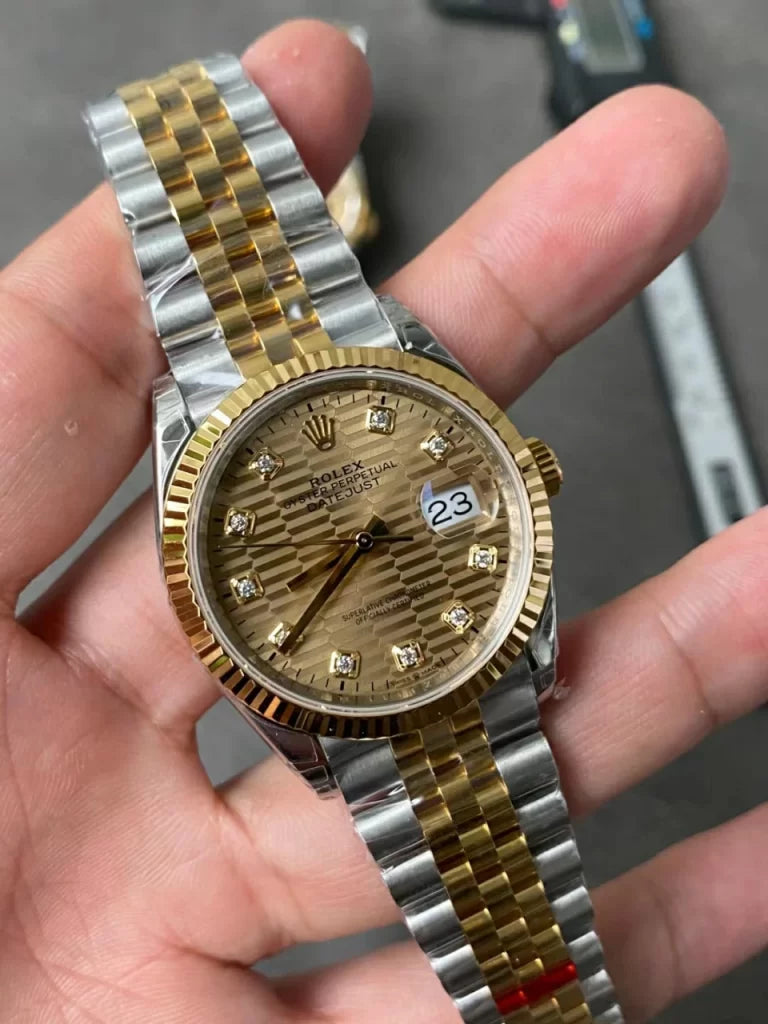 Gold dial watch - gold-36MM