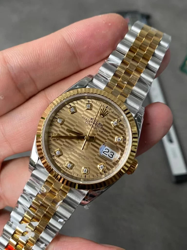 Gold dial watch - gold-36MM