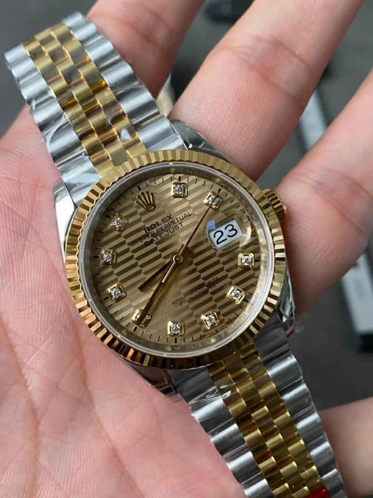 Gold dial watch - gold-36MM