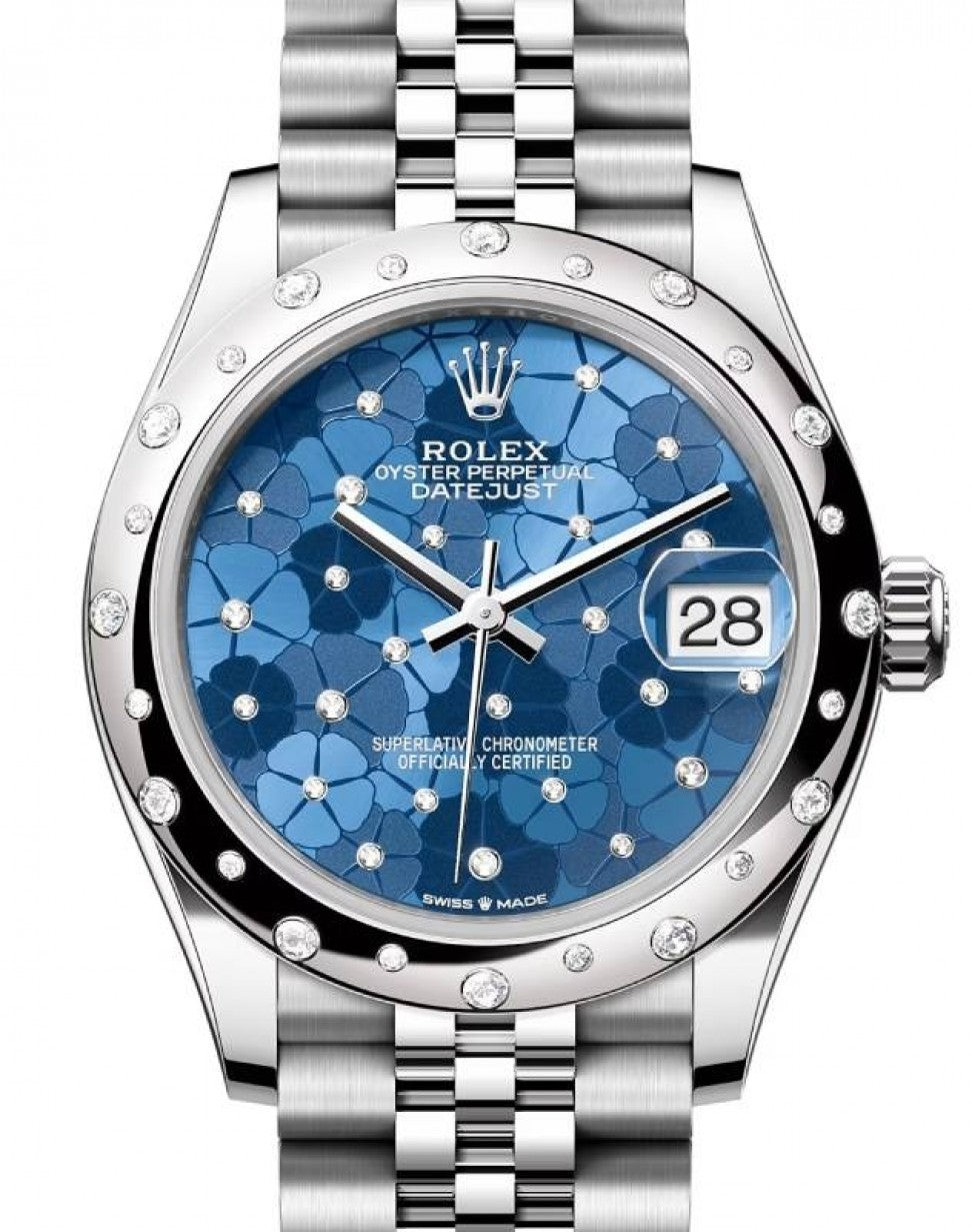Sky blue dial watch -Silver-31MM