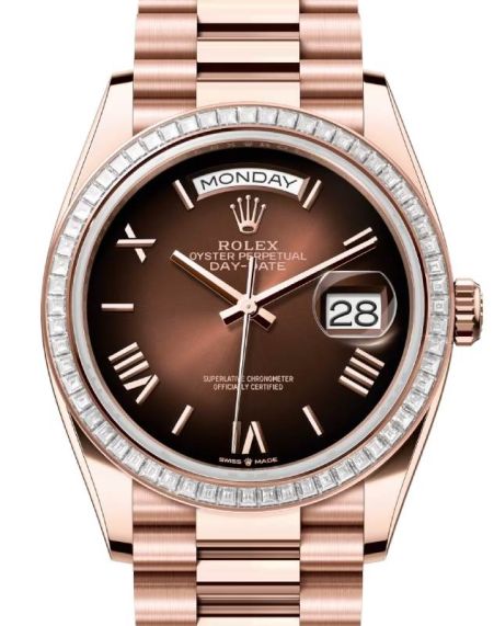 Gradient brown dial - Gold strap - 36mm