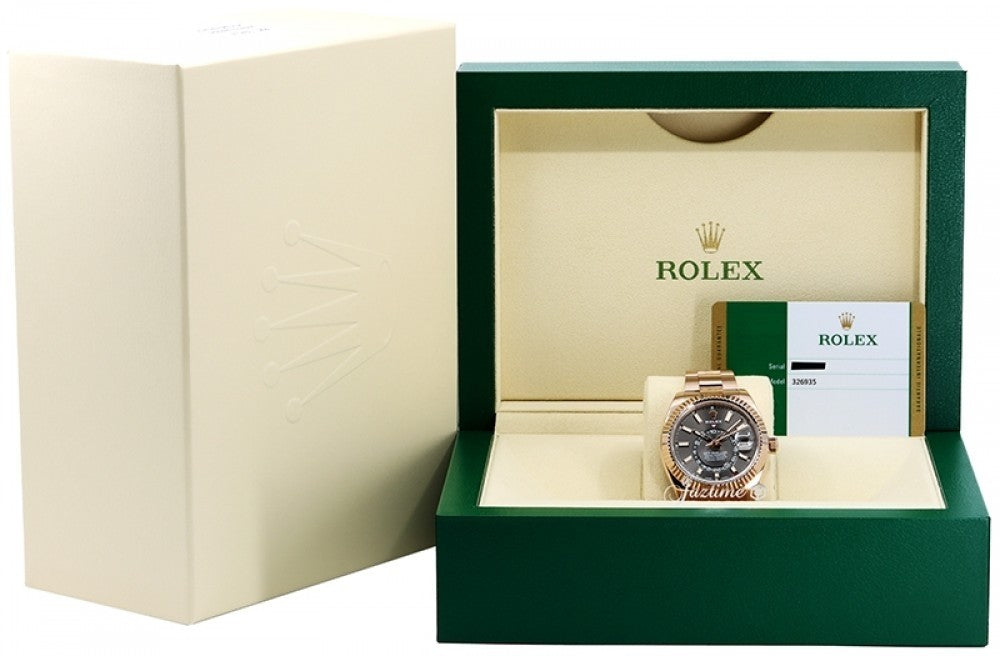 Dark Rhodium White Dial Watch - Gold - 42MM
