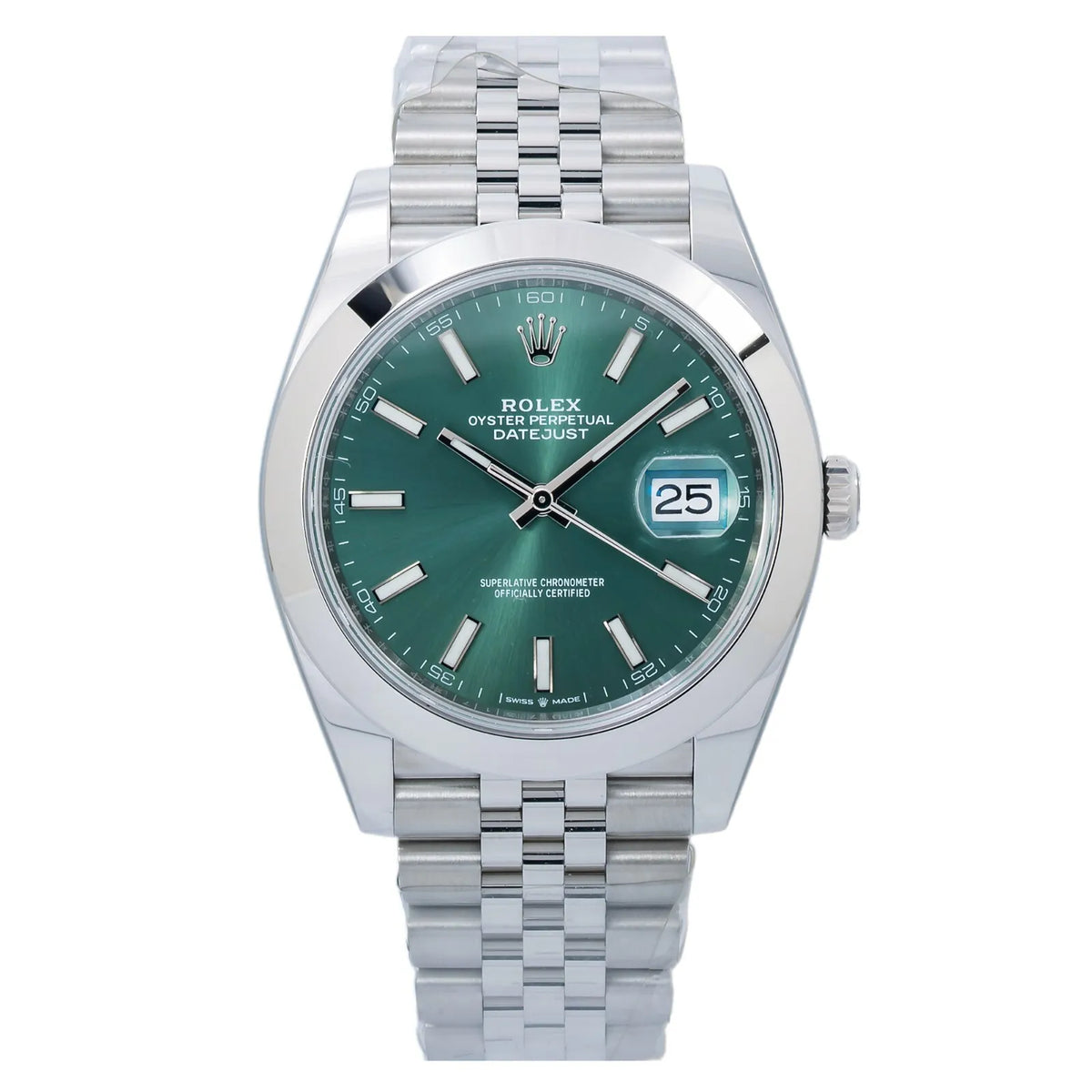 Mint Green Dial Watch -Silver-41MM