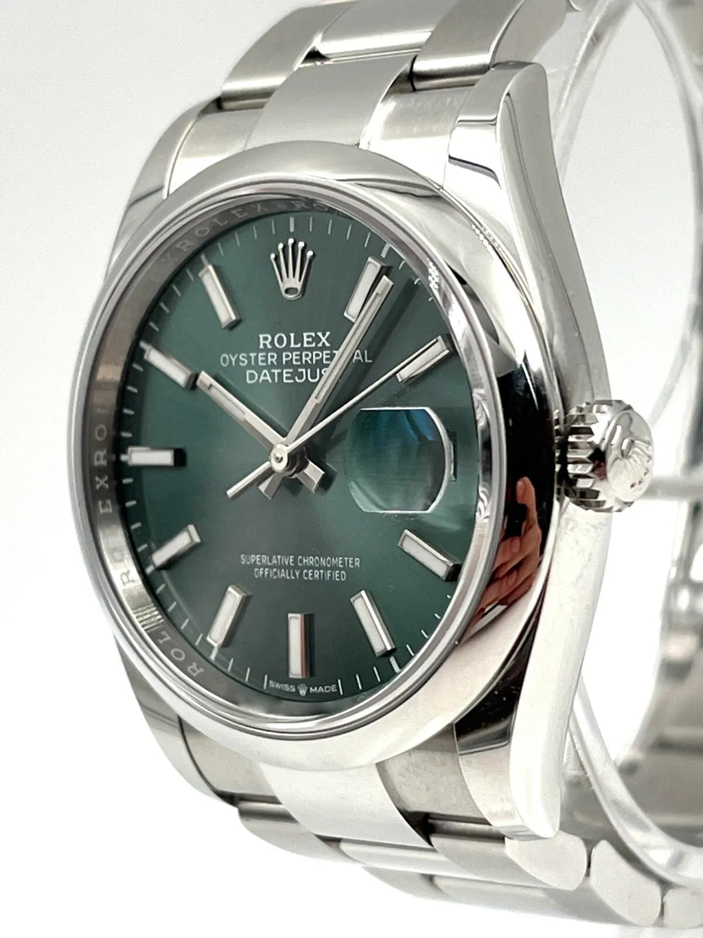 Mint Green Dial Watch -Silver-36MM