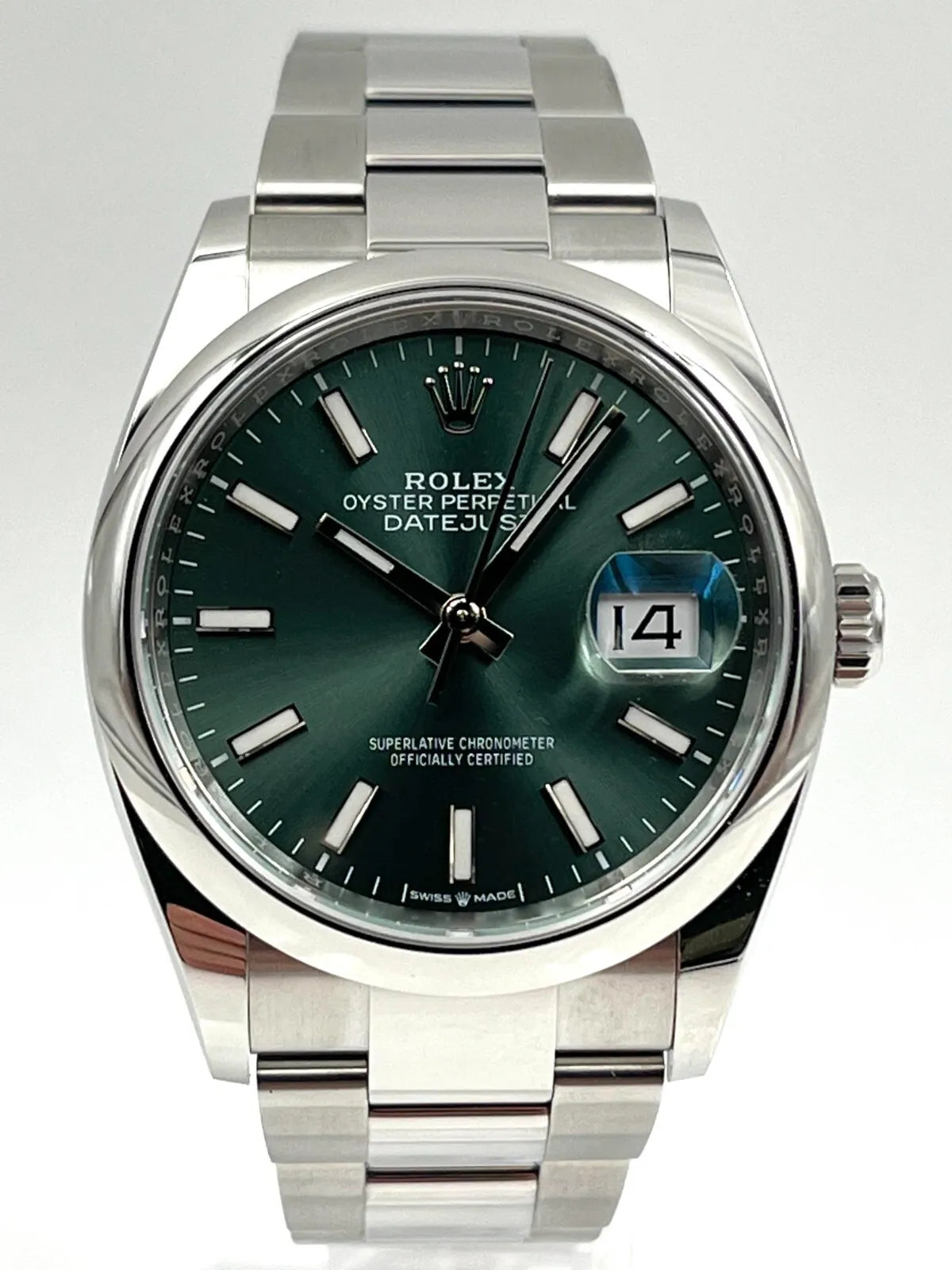 Mint Green Dial Watch -Silver-36MM
