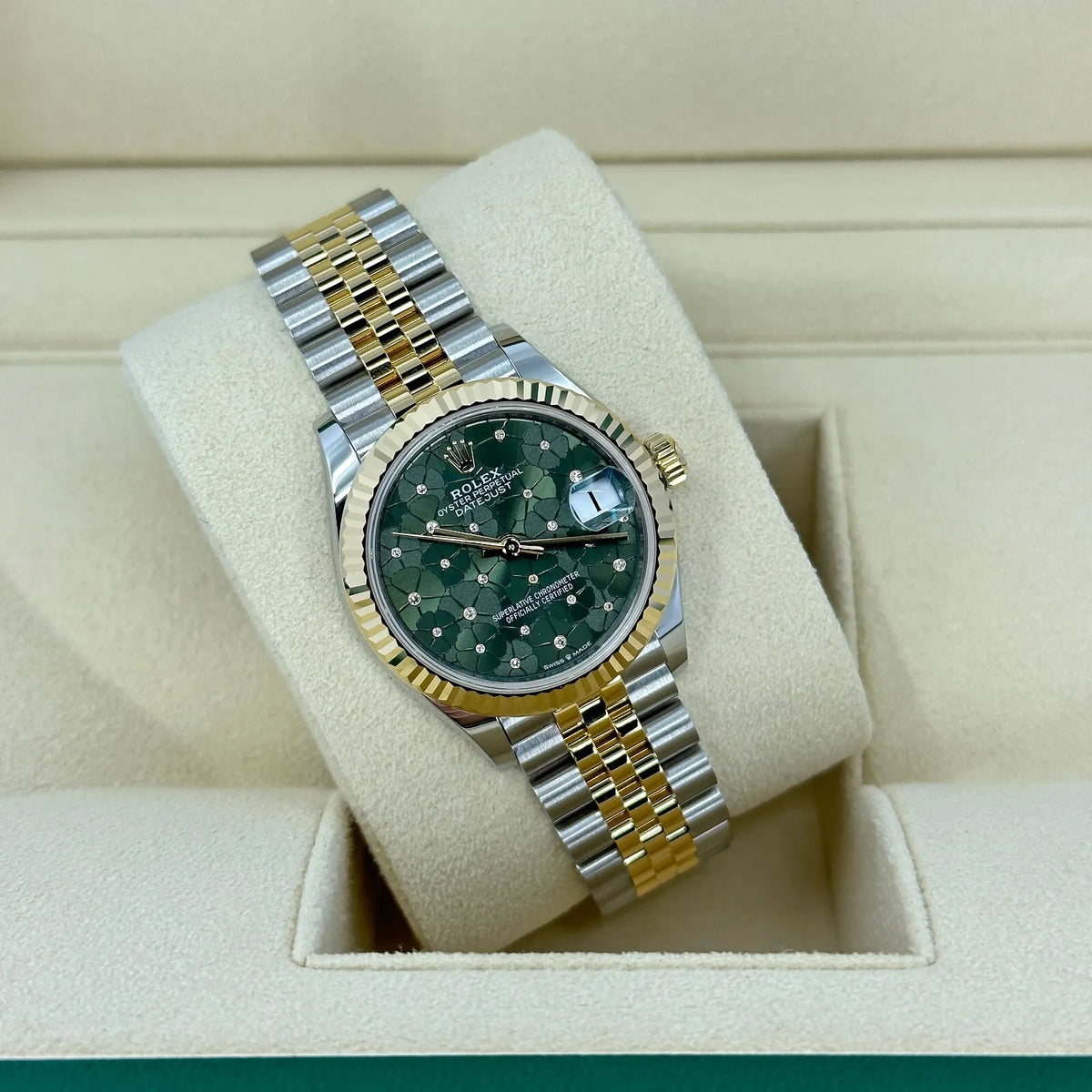 Olive Green Dial Watch - Gold - 31MM