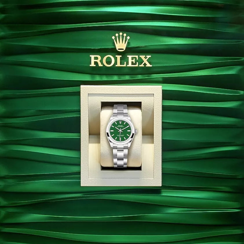 Green Dial Watch-Silver-31MM