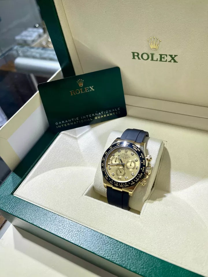 Gold dial - Black strap - 40MM