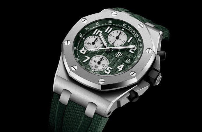 Green strap - Titanium military green dial - Watch - 42mm