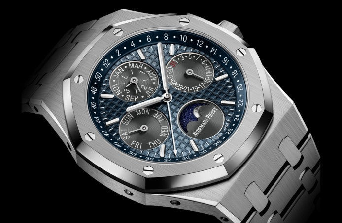 Silver 904L Steel blue dial - Watch - 41 mm