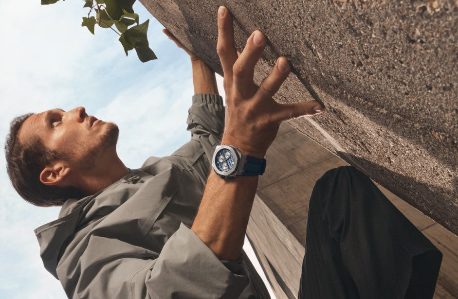 Blue rubber strap - Titanium blue dial - Watch - 43mm