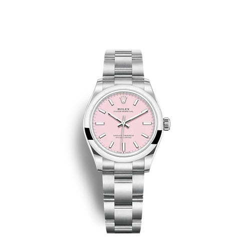 Candy Pink Dial Watch-Silver-31MM