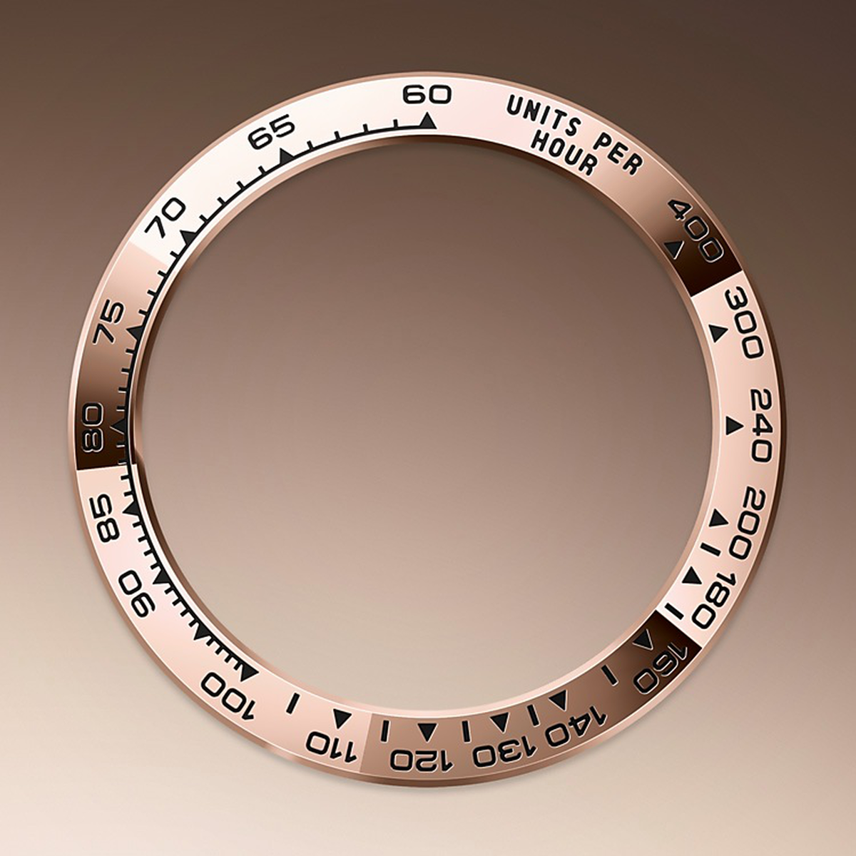 Shiny black dial - rose gold strap - 40MM
