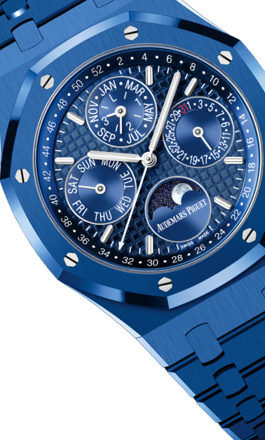 Blue 904L Steel Blue Dial - Perpetual Calendar Watch - 41mm