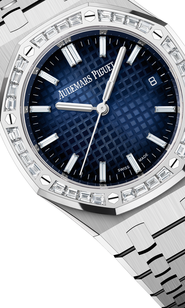 Silver 904L steel Smoked blue dial - Watch - 34mm