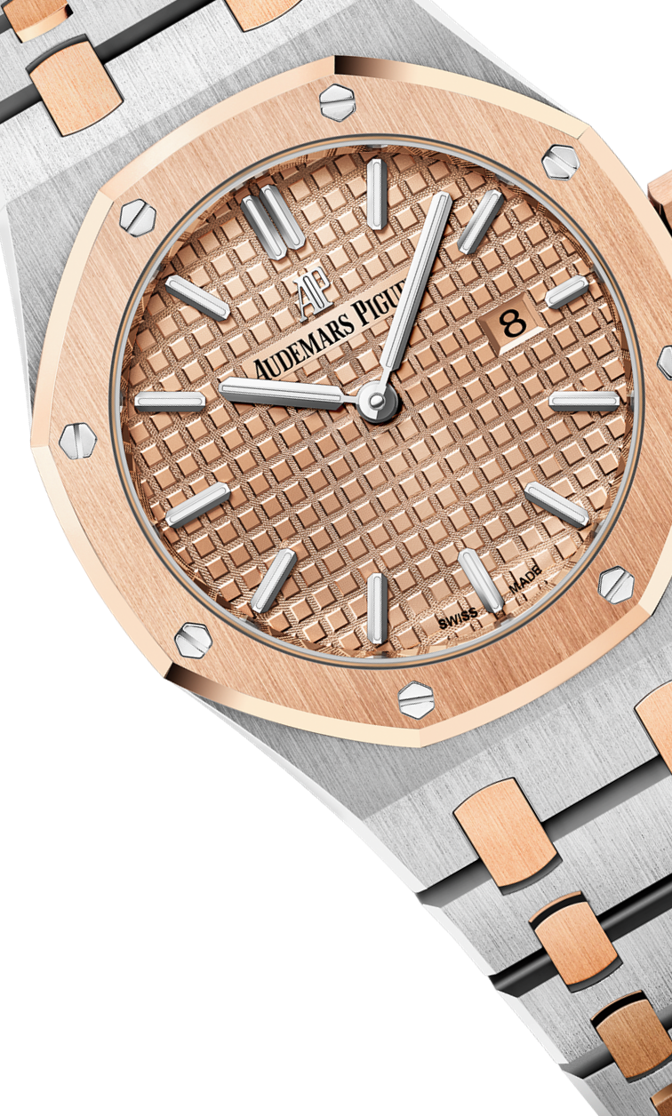 Silver 904L steel rose gold dial - Watch - 33 mm