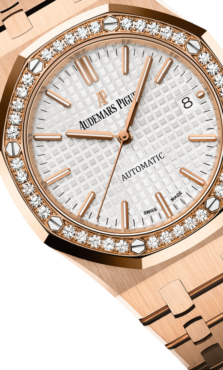 Rose gold 904L steel silver-white dial - Watch - 37 mm