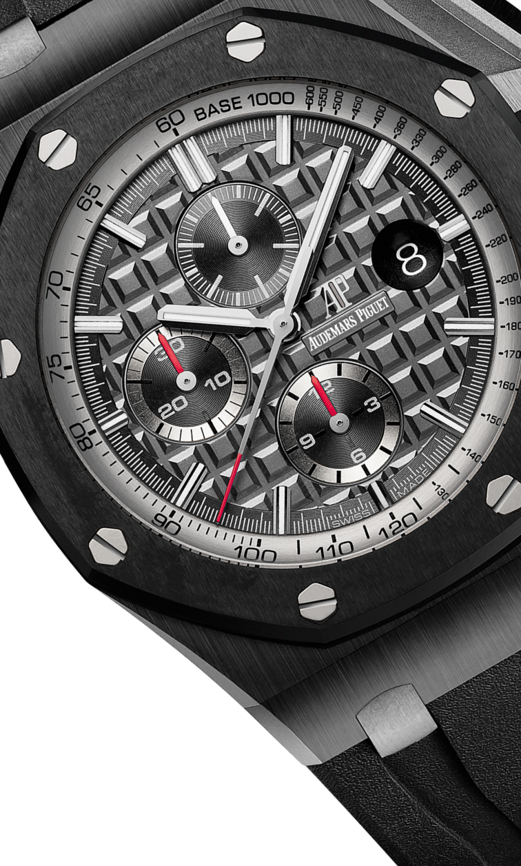 Black strap - Titanium dark grey dial - Watch - 44mm
