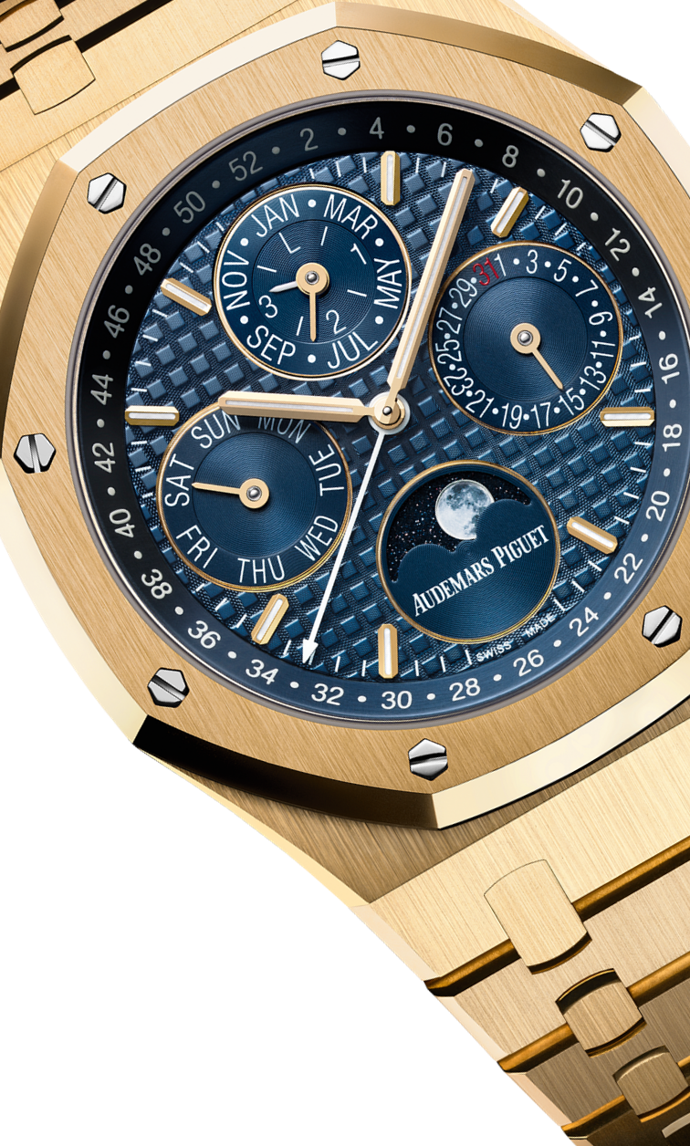 Yellow 904L steel dark blue dial - Watch - 41 mm