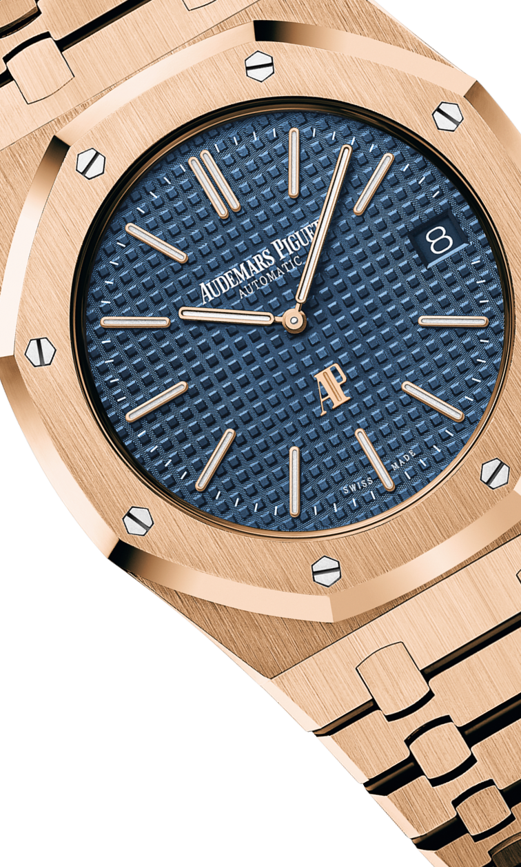 Rose Gold 904L Steel Blue Dial - Watch - 39mm