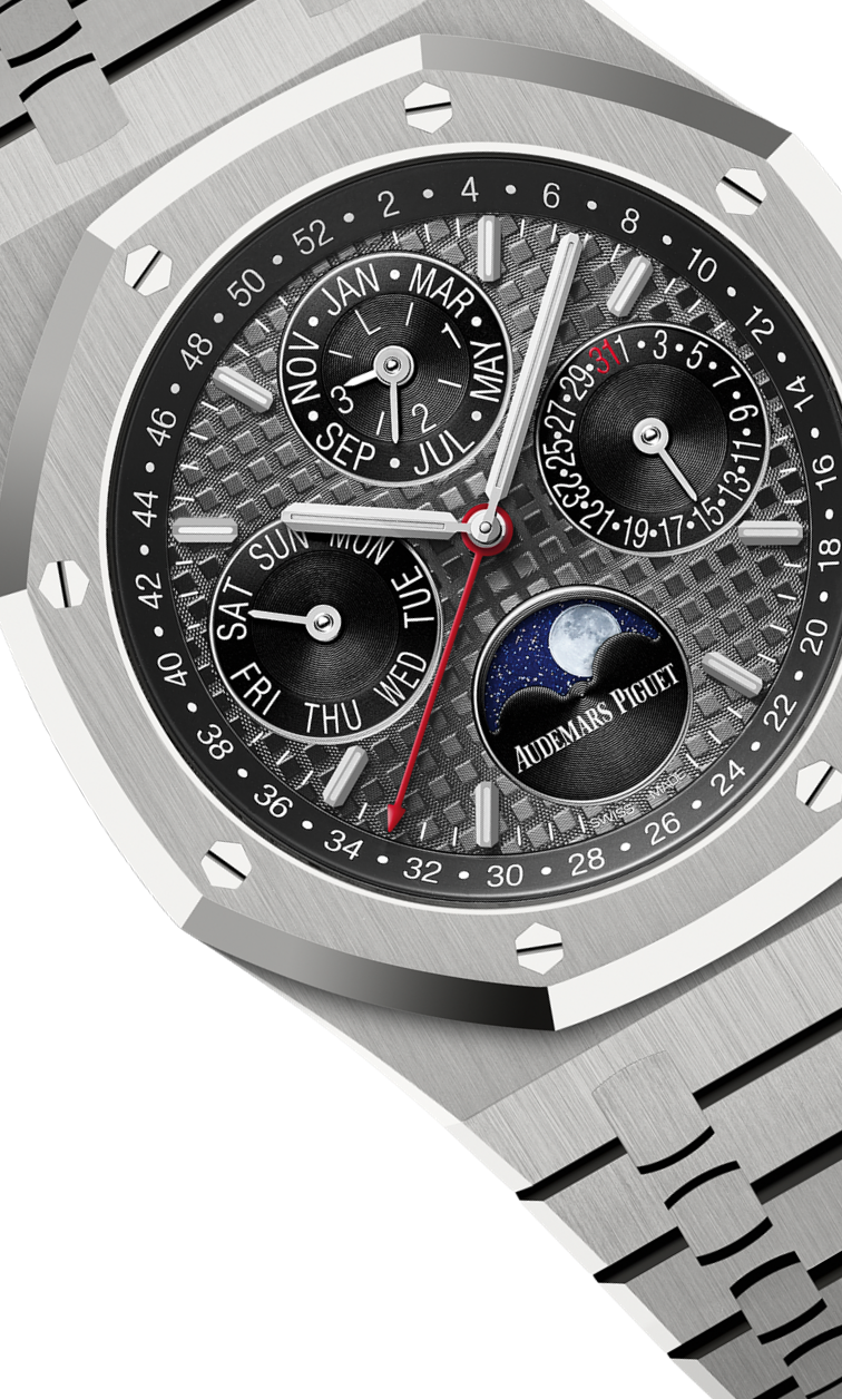 Silver 904L steel dark grey dial - Watch - 41 mm