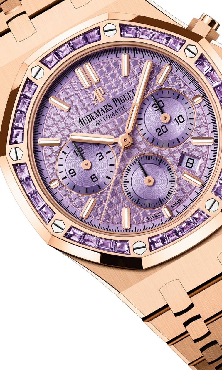 Rose Gold 904L Steel Purple Dial - Watch - 38mm