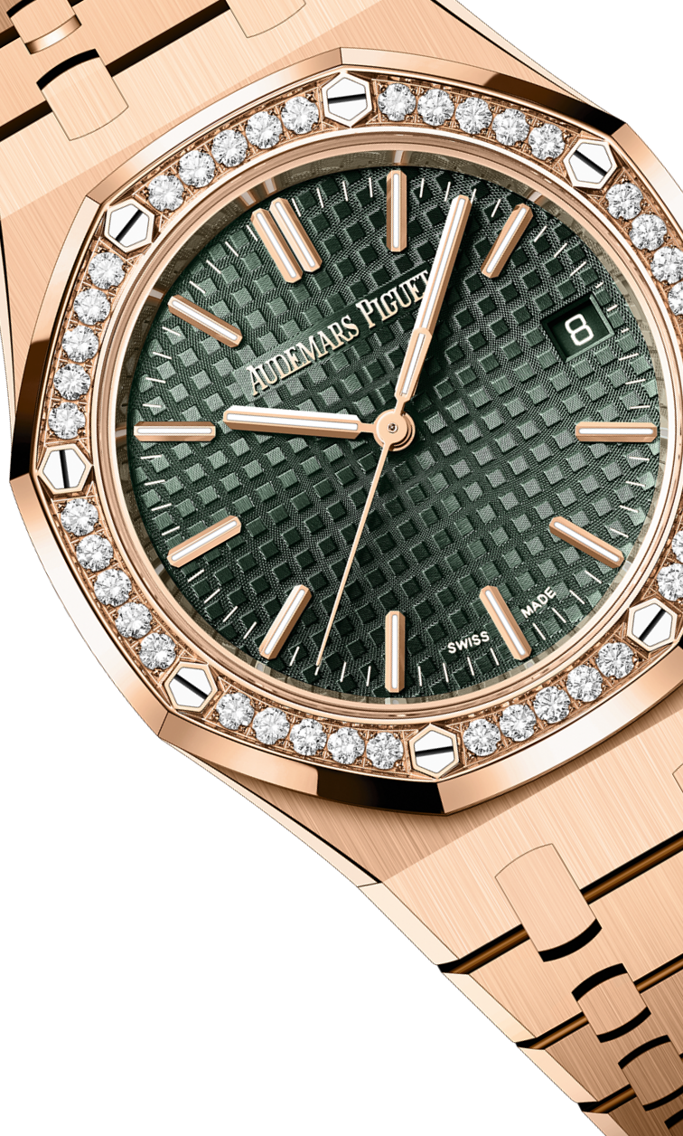 Rose Gold 904L Steel Khaki Green Dial - Watch - 37mm