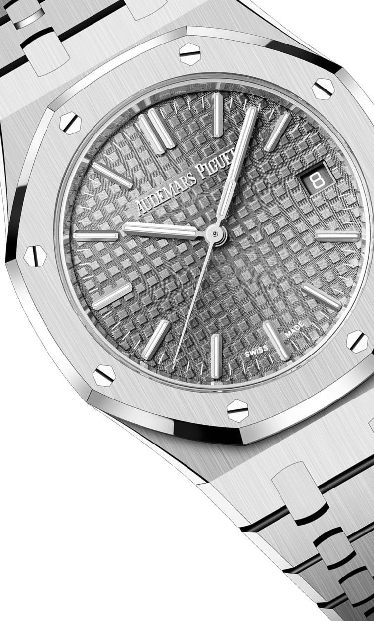 Silver 904L Steel grey dial - Watch - 37 mm