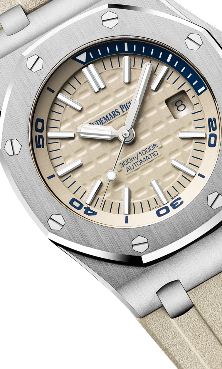 Beige strap - Titanium beige dial - Watch - 42 mm