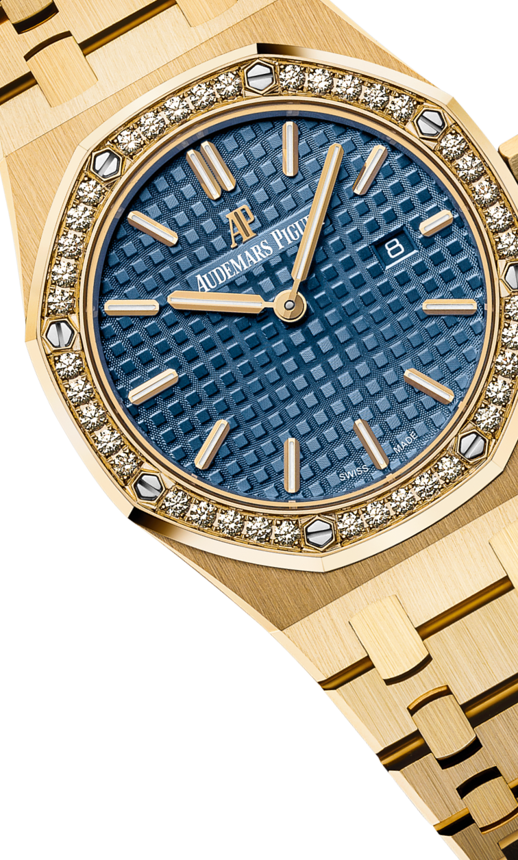 Yellow 904L steel dark blue dial - Watch - 33mm