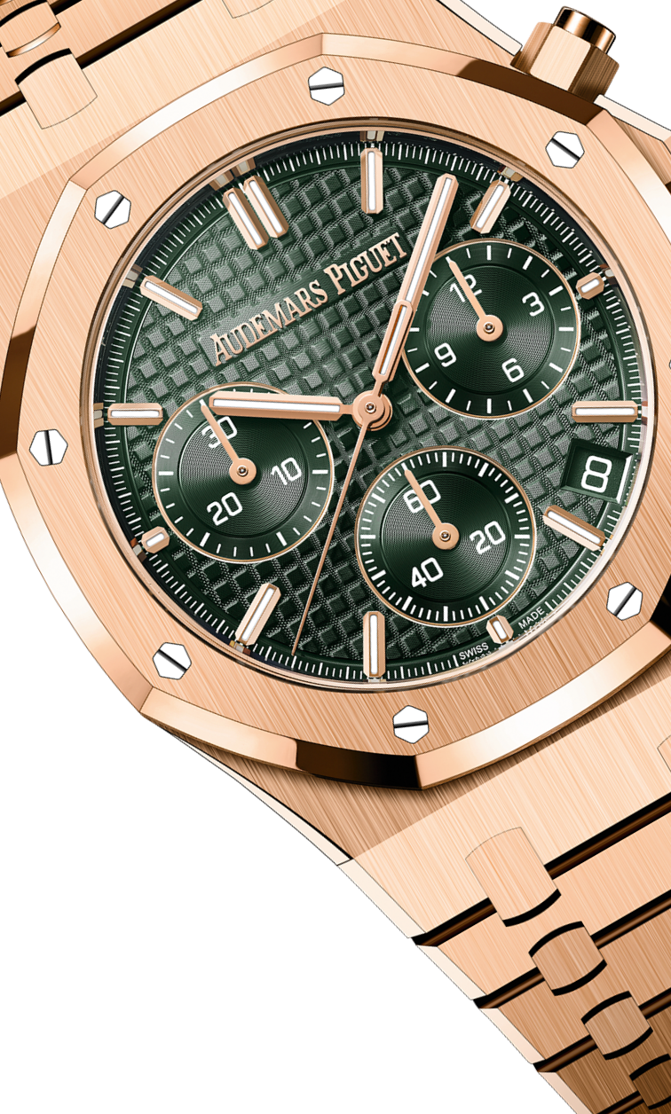 Pink Gold Khaki Green Dial CHRONOGRAPH 41mm