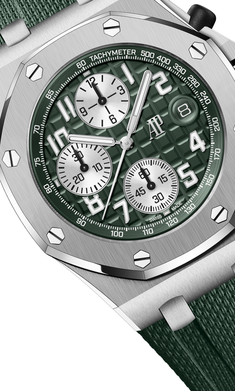 Green strap - Titanium military green dial - Watch - 42mm