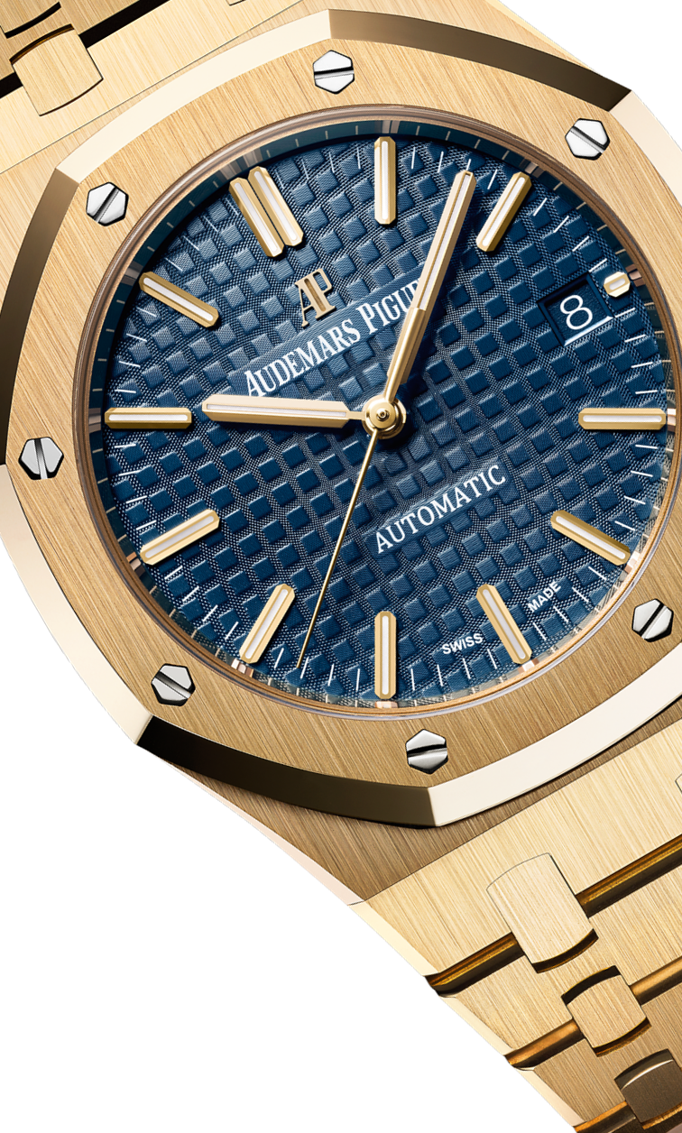 Yellow 904L steel dark blue dial - Watch - 37 mm