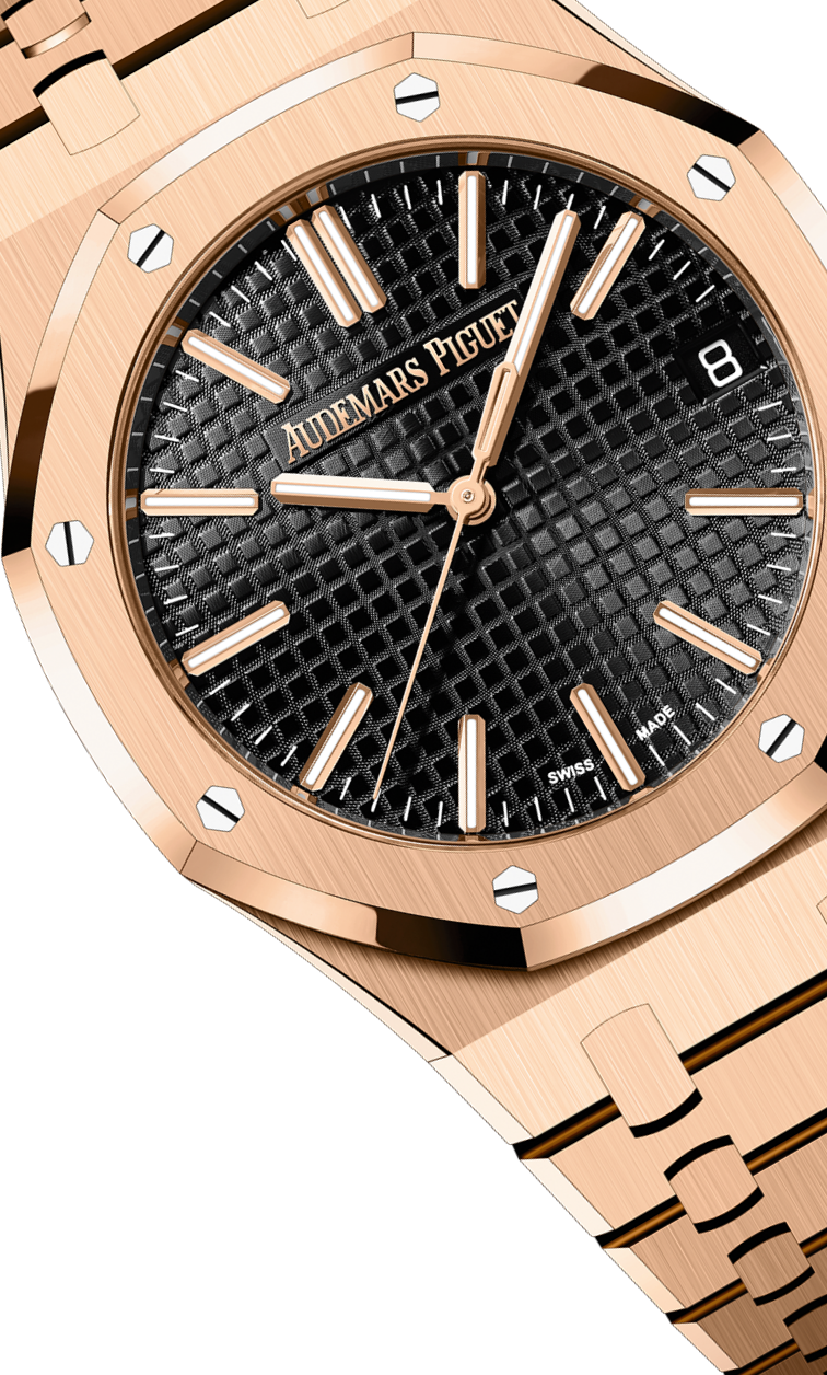 Rose Gold 904L Steel Black - Automatic Watch - 41mm