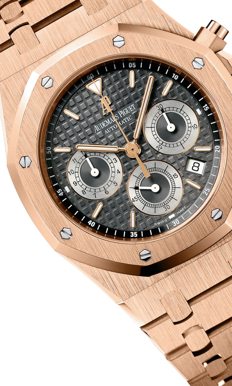 Rose gold 904L steel black dial - Watch - 39 mm