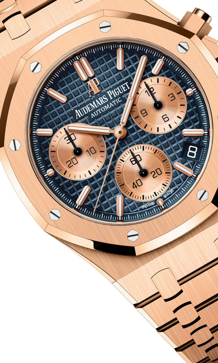 Rose Gold 904L Steel Blue - Automatic - 41mm